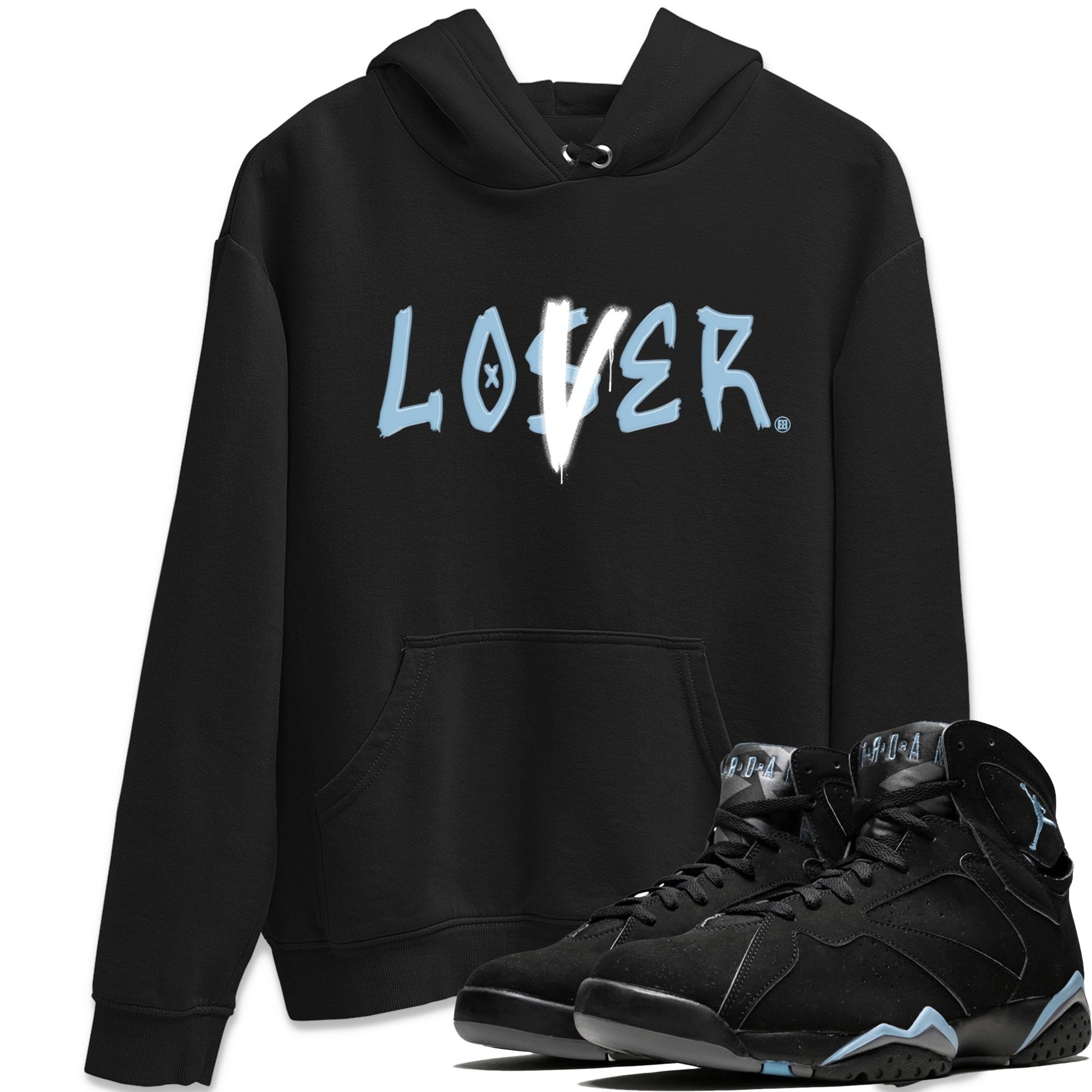Air Jordan 7 Chambray Sneaker Match Tees Loser Lover Sneaker Tees AJ7 Chambray SNRT Sneaker Release Tees Unisex Shirts Black 1