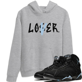 Air Jordan 7 Chambray Sneaker Match Tees Loser Lover Sneaker Tees AJ7 Chambray SNRT Sneaker Release Tees Unisex Shirts Heather Grey 1