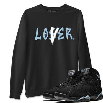 Air Jordan 7 Chambray Sneaker Match Tees Loser Lover Sneaker Tees AJ7 Chambray SNRT Sneaker Release Tees Unisex Shirts Black 1