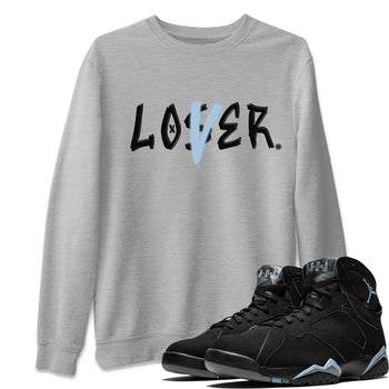 Air Jordan 7 Chambray Sneaker Match Tees Loser Lover Sneaker Tees AJ7 Chambray SNRT Sneaker Release Tees Unisex Shirts Heather Grey 1
