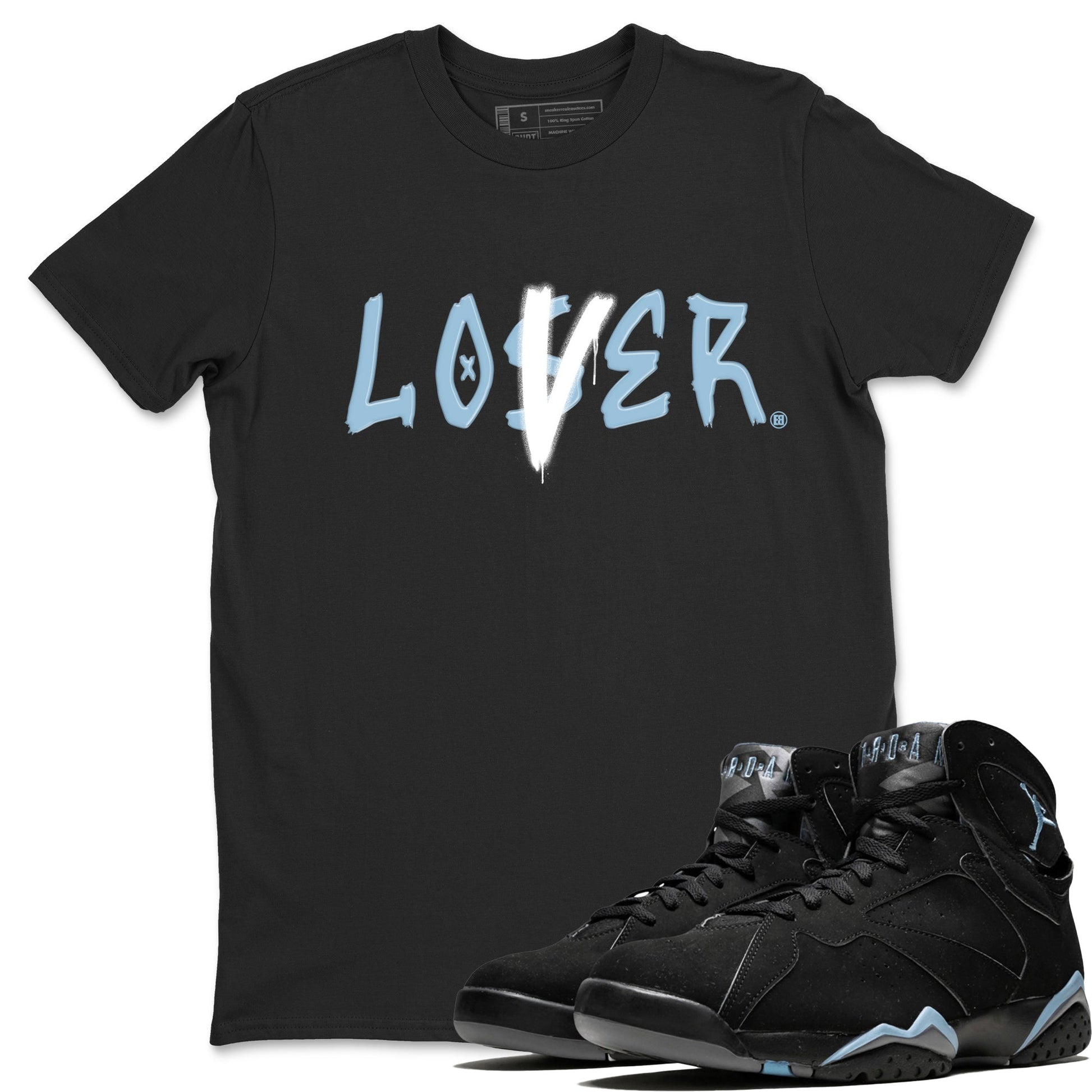 Air Jordan 7 Chambray Sneaker Match Tees Loser Lover Sneaker Tees AJ7 Chambray SNRT Sneaker Release Tees Unisex Shirts Black 1