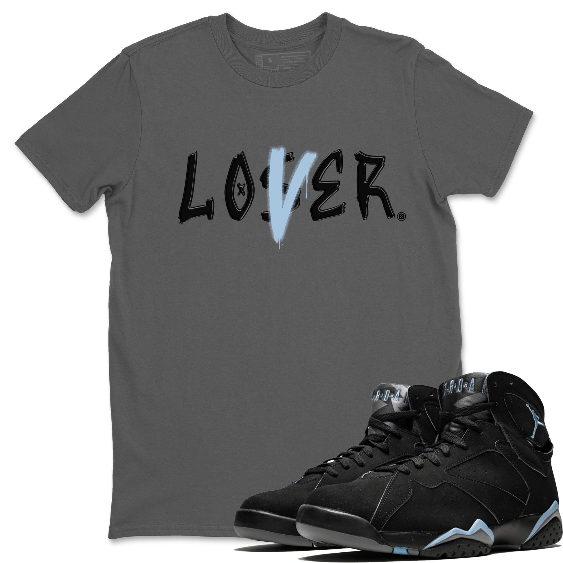Air Jordan 7 Chambray Sneaker Match Tees Loser Lover Sneaker Tees AJ7 Chambray SNRT Sneaker Release Tees Unisex Shirts Cool Grey 1