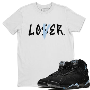 Air Jordan 7 Chambray Sneaker Match Tees Loser Lover Sneaker Tees AJ7 Chambray SNRT Sneaker Release Tees Unisex Shirts White 1