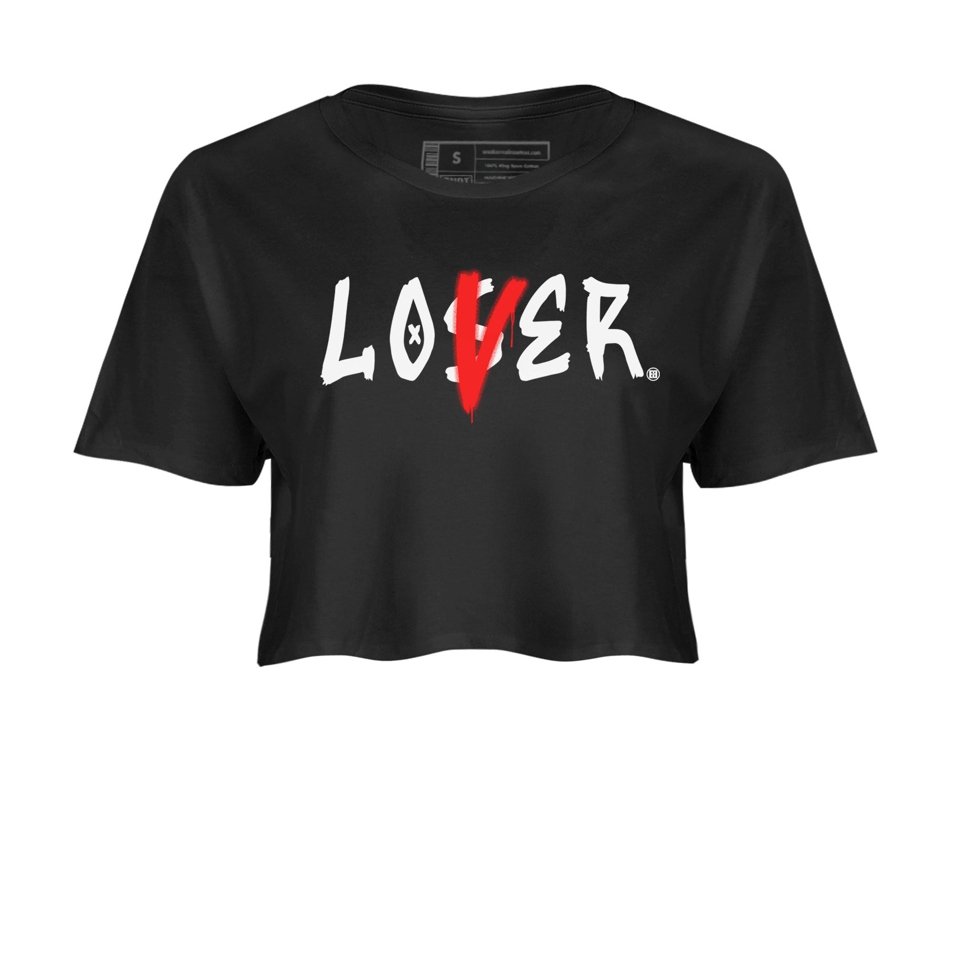 Air Jordan 7 Retro White Infrared shirt to match jordans Loser Lover sneaker tees Air Jordan 7 White Infrared SNRT Sneaker Release Tees Black 2 Crop T-Shirt