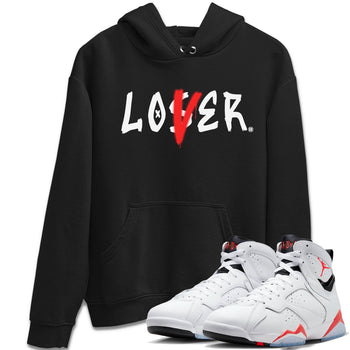 Air Jordan 7 Retro White Infrared shirt to match jordans Loser Lover sneaker tees Air Jordan 7 White Infrared SNRT Sneaker Release Tees Unisex Black 1 T-Shirt