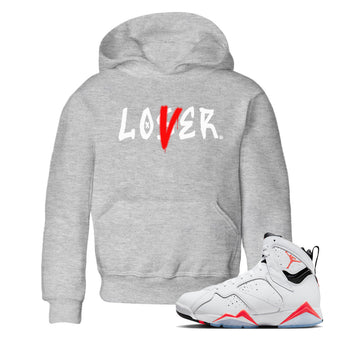 Air Jordan 7 Retro White Infrared shirt to match jordans Loser Lover sneaker tees Air Jordan 7 White Infrared SNRT Sneaker Release Tees Baby Toddler Heather Grey 1 T-Shirt
