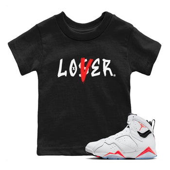 Air Jordan 7 Retro White Infrared shirt to match jordans Loser Lover sneaker tees Air Jordan 7 White Infrared SNRT Sneaker Release Tees Baby Toddler Black 1 T-Shirt