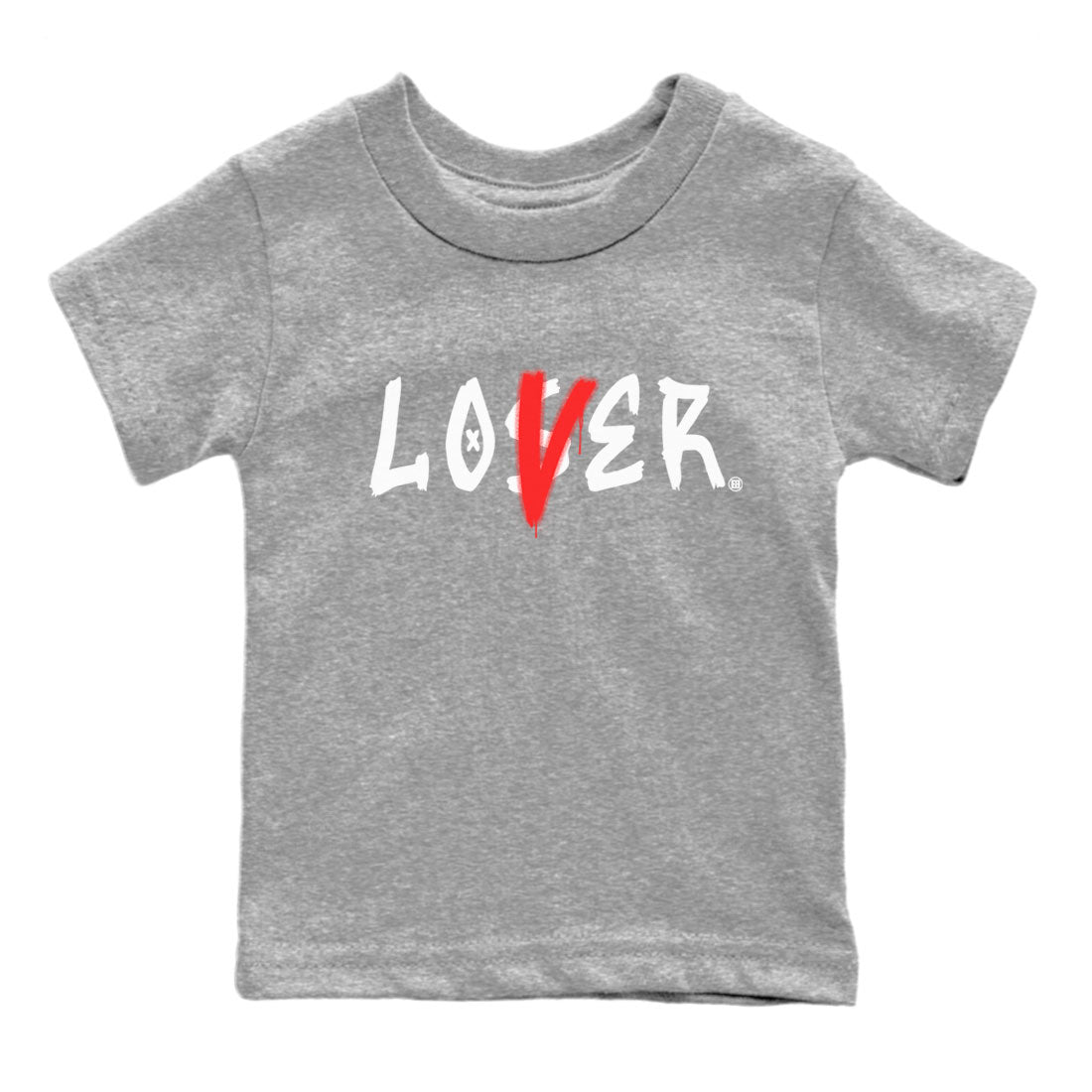 Air Jordan 7 Retro White Infrared shirt to match jordans Loser Lover sneaker tees Air Jordan 7 White Infrared SNRT Sneaker Release Tees Baby Toddler Heather Grey 2 T-Shirt