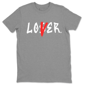 Air Jordan 7 Retro White Infrared shirt to match jordans Loser Lover sneaker tees Air Jordan 7 White Infrared SNRT Sneaker Release Tees Unisex Heather Grey 2 T-Shirt