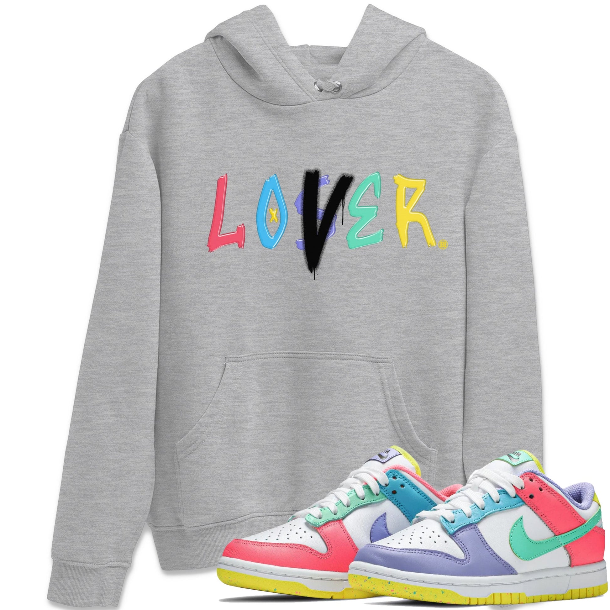 Dunk Easter Candy Sneaker Match Tees Loser Lover Sneaker Tees Holiday Easter T-Shirt Sneaker Release Tees Unisex Shirts Heather Grey 1