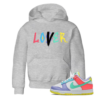 Dunk Easter Candy Sneaker Match Tees Loser Lover Sneaker Tees Holiday Easter T-Shirt Sneaker Release Tees Kids Shirts Heather Grey 1