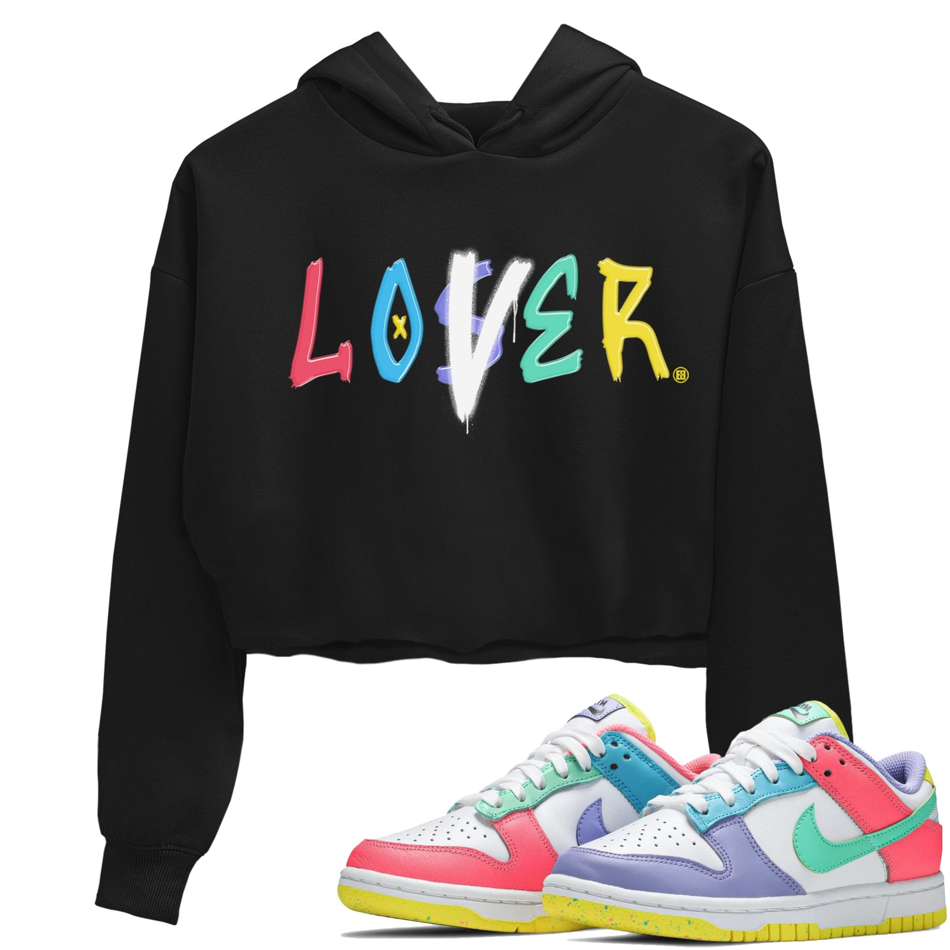 Dunk Easter Candy Sneaker Match Tees Loser Lover Sneaker Tees Holiday Easter T-Shirt Sneaker Release Tees Women's Shirts Black 1