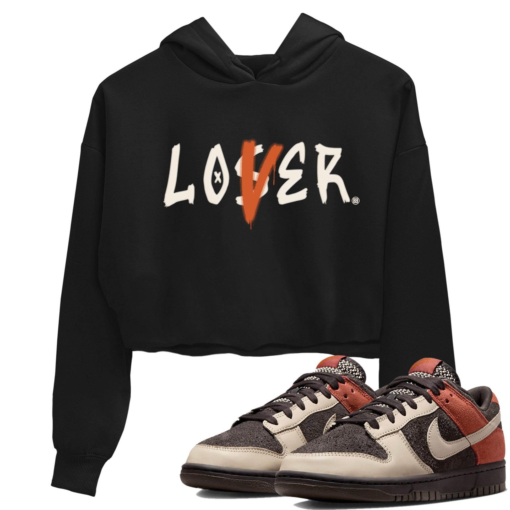Dunk Low Red Panda shirt to match jordans Loser Lover sneaker tees Dunk Low Red Panda SNRT Sneaker Release Tees Black 1 Crop T-Shirt
