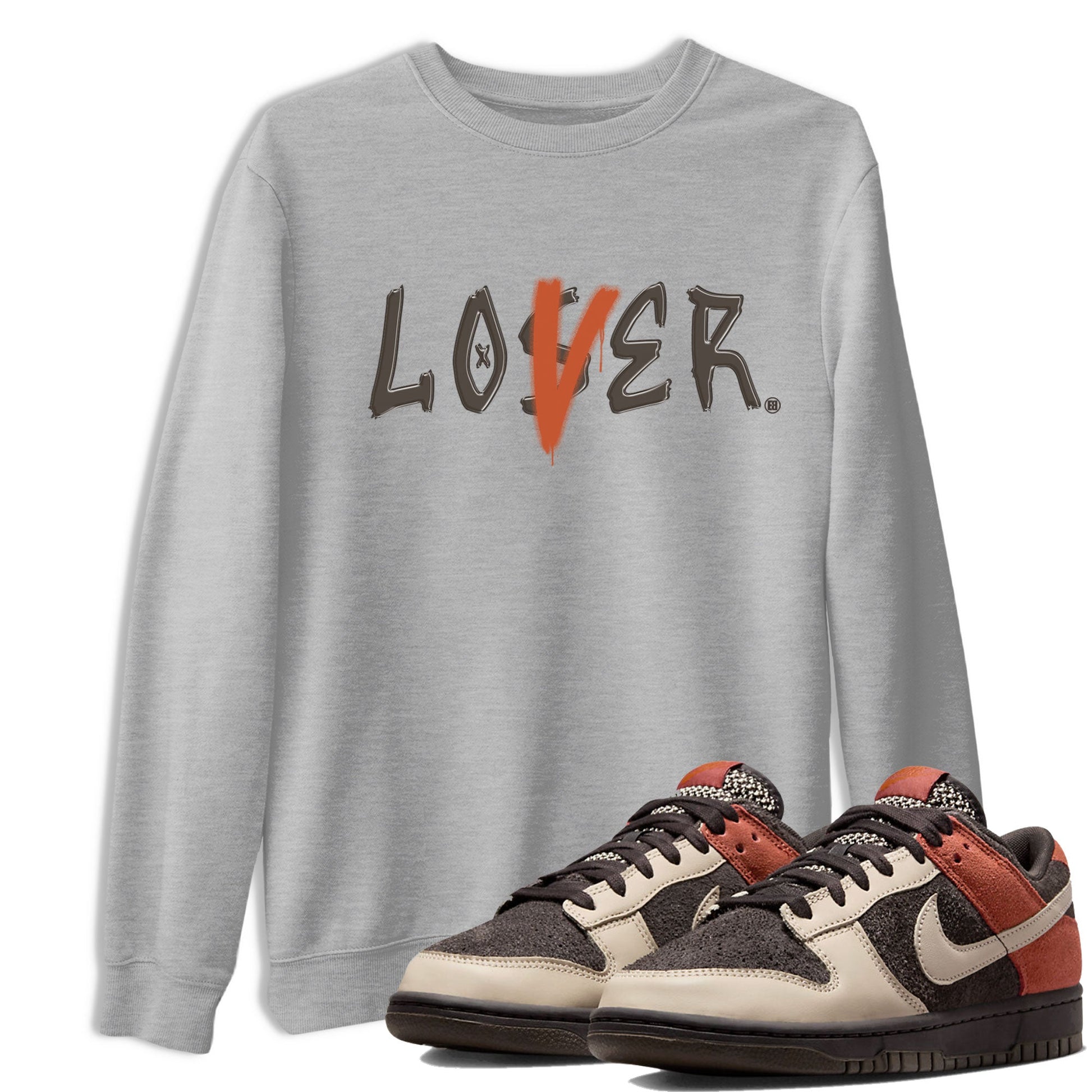Dunk Low Red Panda shirt to match jordans Loser Lover sneaker tees Dunk Low Red Panda SNRT Sneaker Release Tees Unisex Heather Grey 1 T-Shirt
