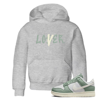Dunk Low Mica Green Shirts Loser Lover Sneaker Tees Dunk Mica Green Sneaker Release Tees Kids Shirts Heather Grey 1