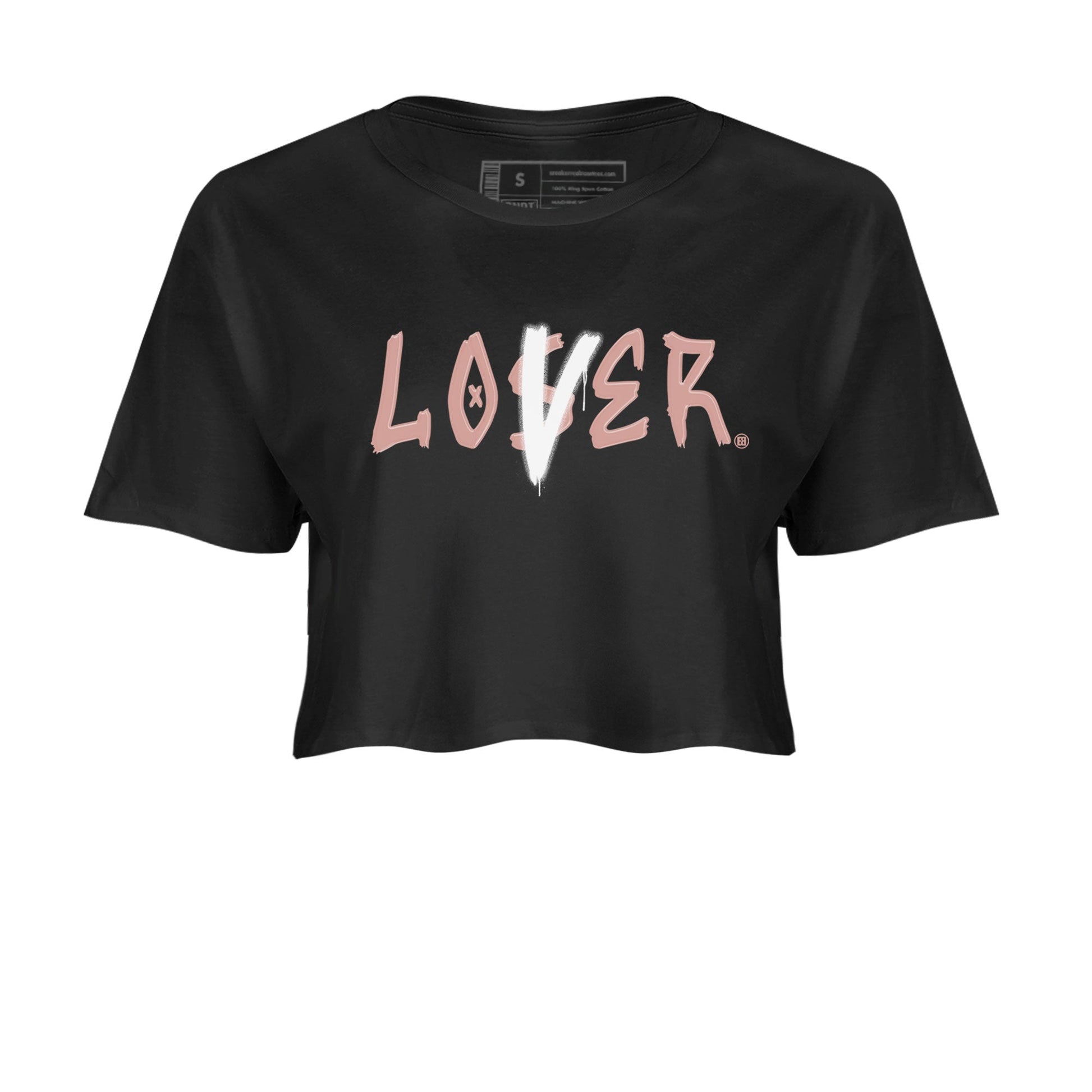 Dunk Low WMNS Rose Whisper shirt to match jordans Loser Lover sneaker tees Dunk Rose Whisper SNRT Sneaker Release Tees Black 2 Crop T-Shirt