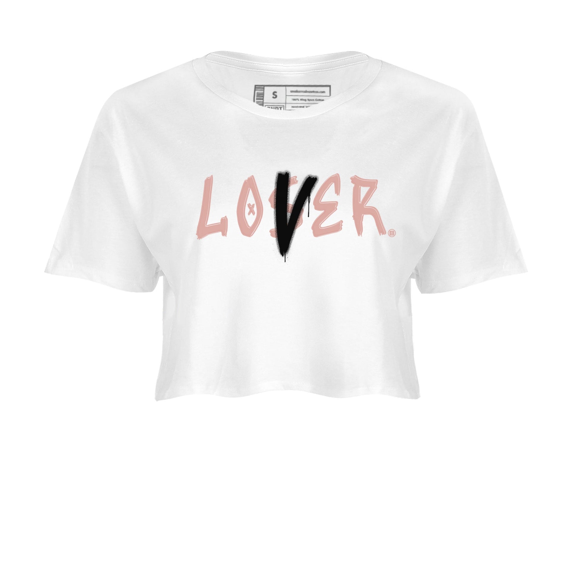 Dunk Low WMNS Rose Whisper shirt to match jordans Loser Lover sneaker tees Dunk Rose Whisper SNRT Sneaker Release Tees White 2 Crop T-Shirt