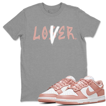 Dunk Low WMNS Rose Whisper shirt to match jordans Loser Lover sneaker tees Dunk Rose Whisper SNRT Sneaker Release Tees Casual Unisex shirts Heather Grey 1 T-Shirt