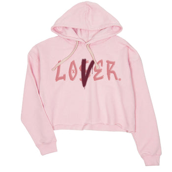 Dunks Valentine's Day shirt to match jordans Special Valentine Day Clothes jordans Loser Lover sneaker tees Dunk Valentine's Day SNRT Sneaker Release Tees Pink 2 crop length shirt