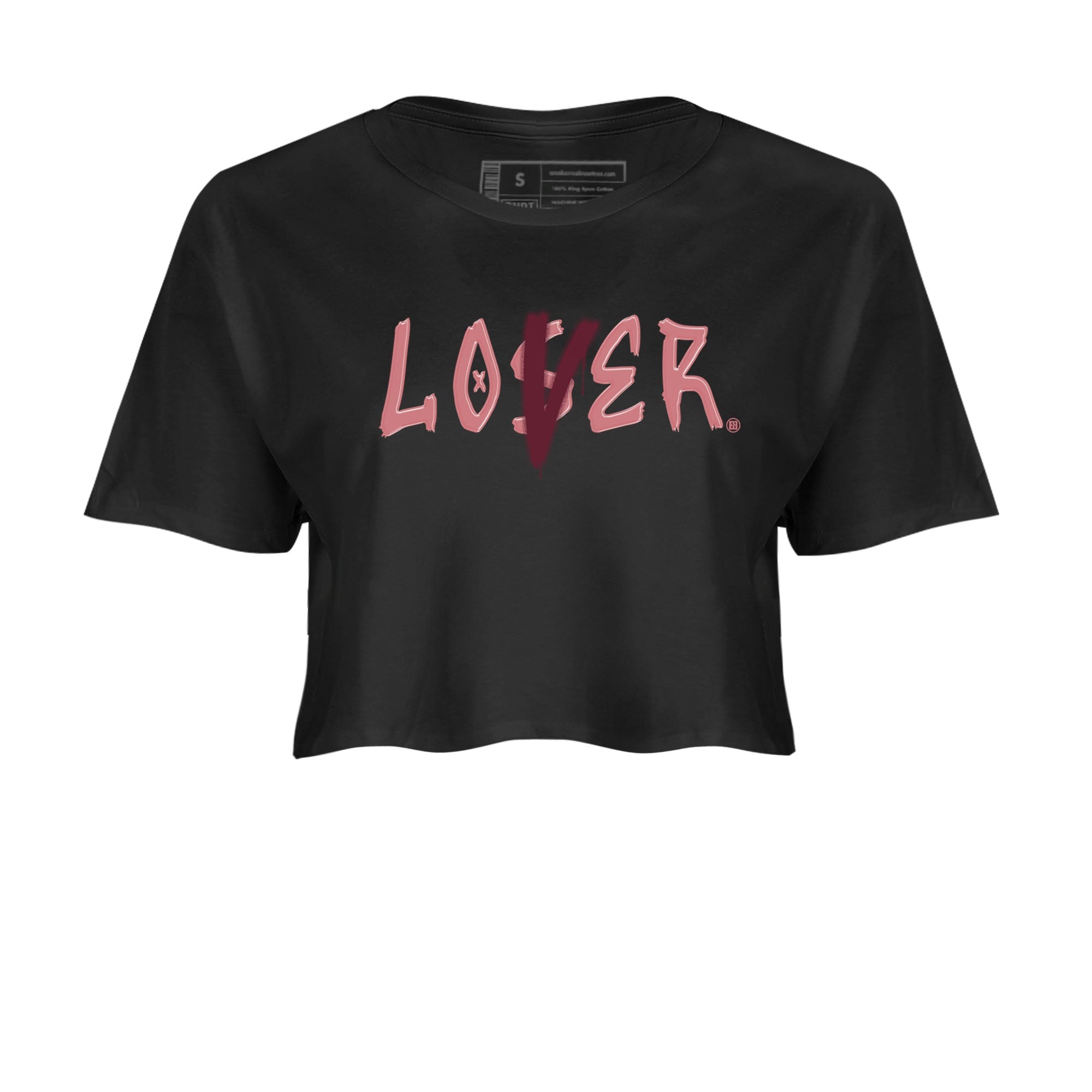 Dunks Valentine's Day shirt to match jordans Special Valentine Day Clothes jordans Loser Lover sneaker tees Dunk Valentine's Day SNRT Sneaker Release Tees Black 2 crop length shirt