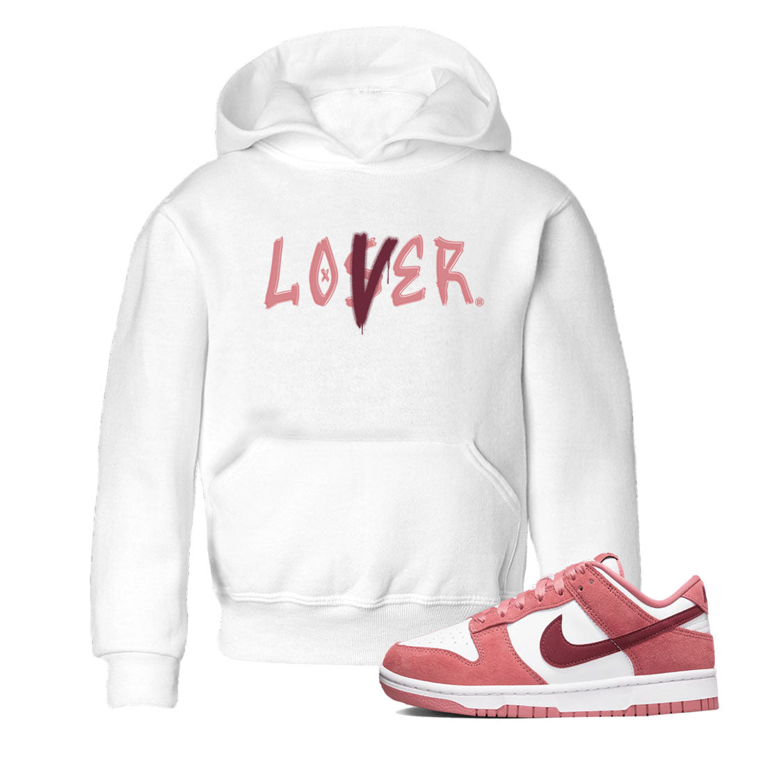 Dunks Valentine's Day shirt to match jordans Special Valentine Day Clothes jordans Loser Lover sneaker tees Dunk Valentine's Day SNRT sneaker release tees baby toddler White 1 cotton Shirt