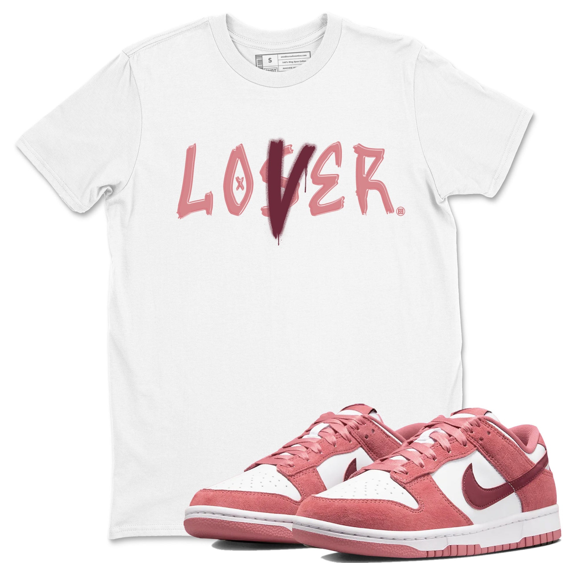 Dunks Valentine's Day shirt to match jordans Special Valentine Day Clothes jordans Loser Lover sneaker tees Dunk Valentine's Day SNRT Sneaker Release Tees unisex cotton White 1 crew neck shirt