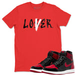 Jordan 1 Bred Patent Sneaker Match Tees Loser Lover Sneaker Tees Jordan 1 Bred Patent Sneaker Release Tees Unisex Shirts