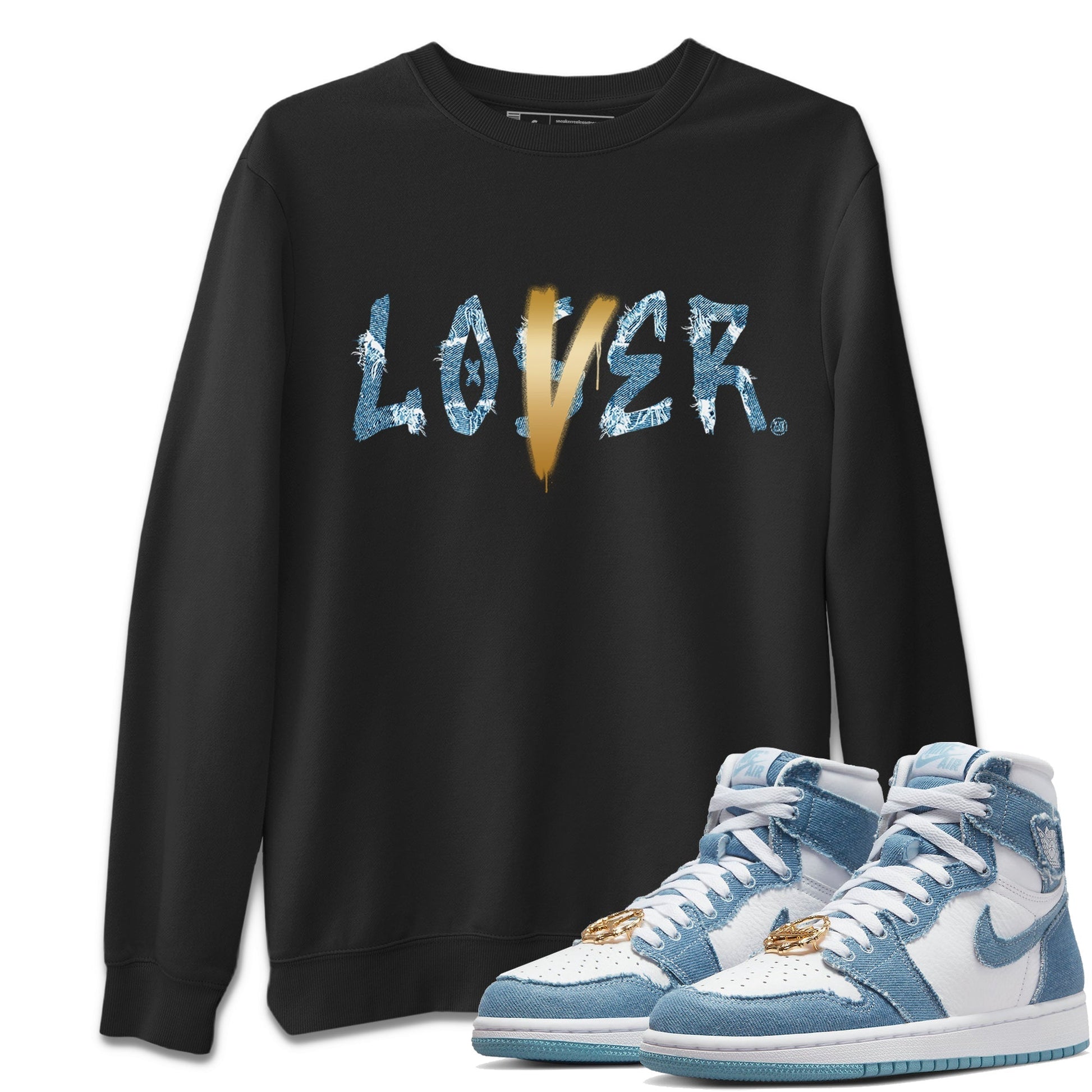 Jordan 1 Denim Sneaker Match Tees Loser Lover Sneaker Tees Jordan 1 Denim Sneaker Release Tees Unisex Shirts