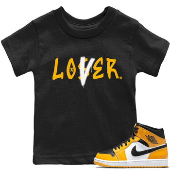 Jordan 1 Yellow Toe Sneaker Match Tees Loser Lover Sneaker Tees Jordan 1 Yellow Toe Sneaker Release Tees Kids Shirts