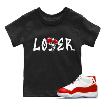 Jordan 11 Cherry Sneaker Match Tees Loser Lover Sneaker Tees Jordan 11 Cherry Sneaker Release Tees Kids Shirts
