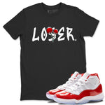 Jordan 11 Cherry Sneaker Match Tees Loser Lover Sneaker Tees Jordan 11 Cherry Sneaker Release Tees Unisex Shirts