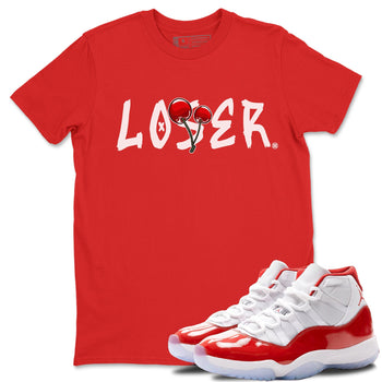 Jordan 11 Cherry Sneaker Match Tees Loser Lover Sneaker Tees Jordan 11 Cherry Sneaker Release Tees Unisex Shirts