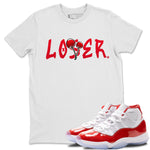 Jordan 11 Cherry Sneaker Match Tees Loser Lover Sneaker Tees Jordan 11 Cherry Sneaker Release Tees Unisex Shirts