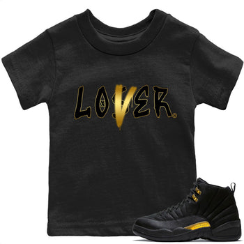 Jordan 12 Black Taxi Sneaker Match Tees Loser Lover Sneaker Tees Jordan 12 Black Taxi Sneaker Release Tees Kids Shirts