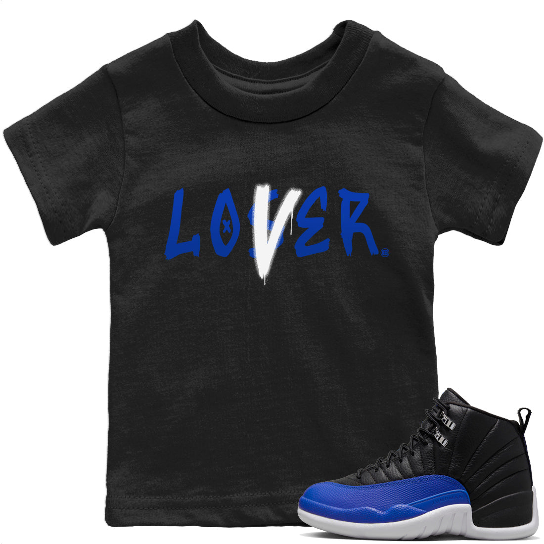 Jordan 12 Hyper Royal Sneaker Match Tees Loser Lover Sneaker Tees Jordan 12 Hyper Royal Sneaker Release Tees Kids Shirts
