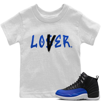 Jordan 12 Hyper Royal Sneaker Match Tees Loser Lover Sneaker Tees Jordan 12 Hyper Royal Sneaker Release Tees Kids Shirts
