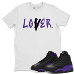 Jordan 13 Court Purple Sneaker Match Tees Loser Lover Sneaker Tees Jordan 13 Court Purple Sneaker Release Tees Unisex Shirts