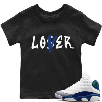 Jordan 13 French Blue Sneaker Match Tees Loser Lover Sneaker Tees Jordan 13 French Blue Sneaker Release Tees Kids Shirts