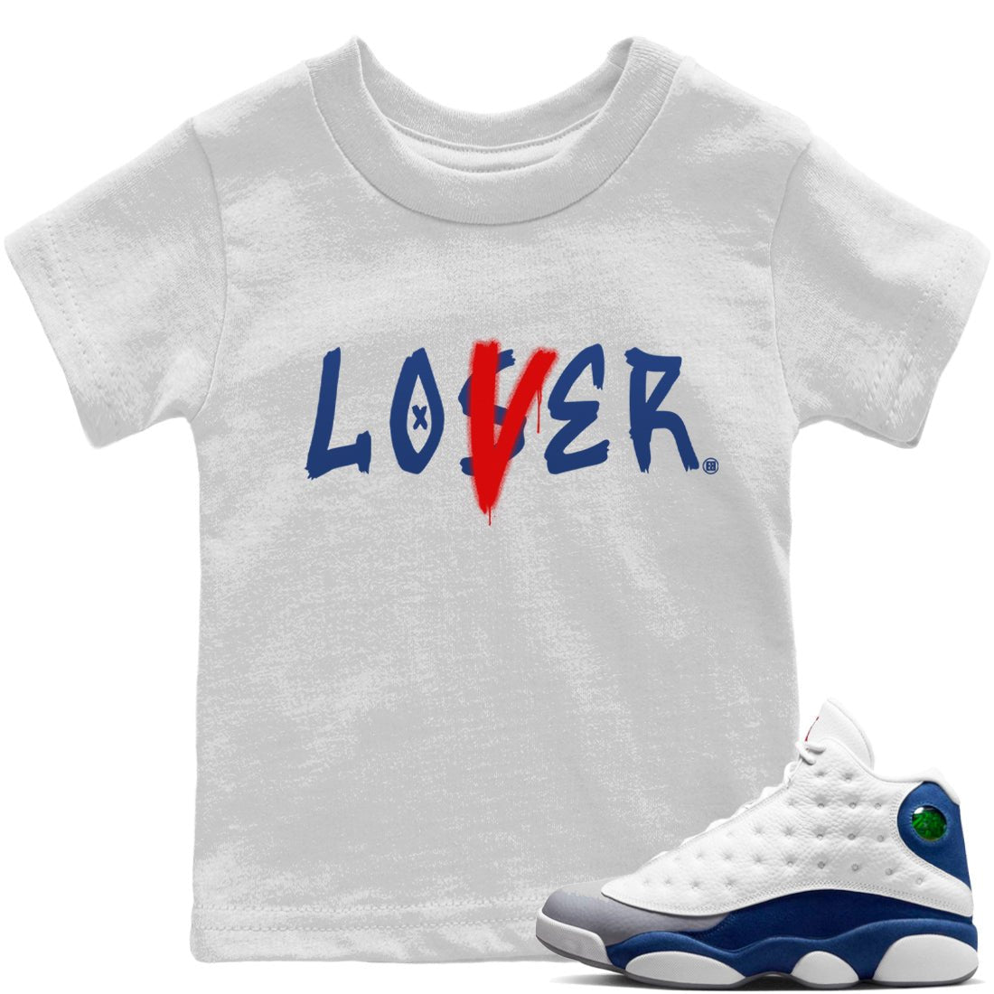 Jordan 13 French Blue Sneaker Match Tees Loser Lover Sneaker Tees Jordan 13 French Blue Sneaker Release Tees Kids Shirts