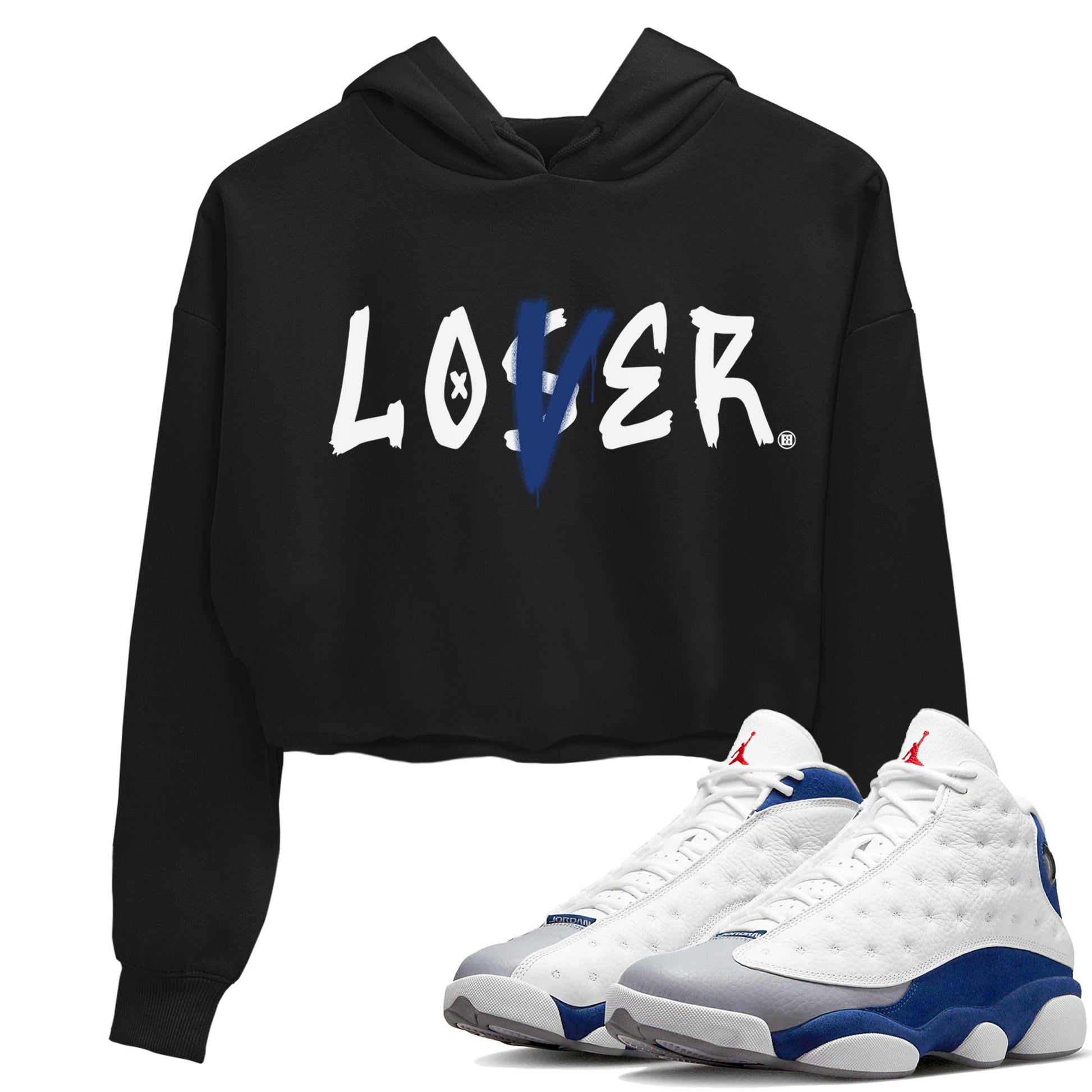 Jordan 13 French Blue Sneaker Match Tees Loser Lover Sneaker Tees Jordan 13 French Blue Sneaker Release Tees Women's Shirts