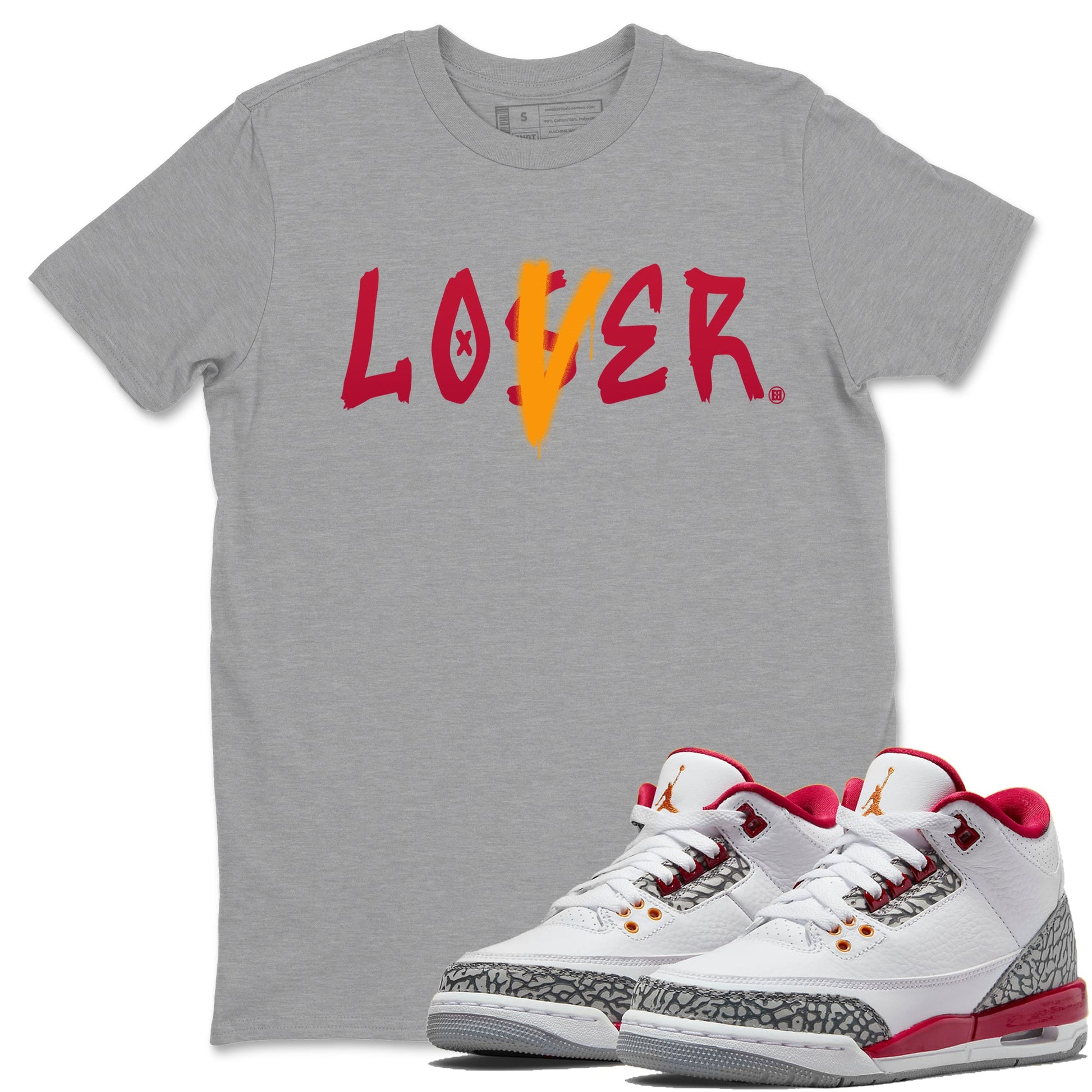 Jordan 3 Cardinal Sneaker Match Tees Loser Lover Sneaker Tees Jordan 3 Cardinal Sneaker Release Tees Unisex Shirts