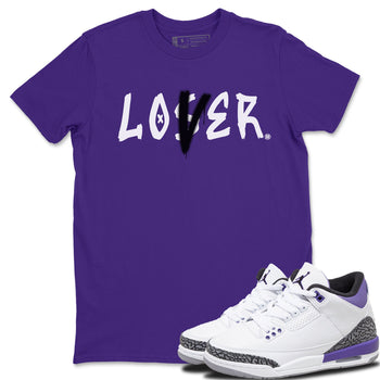 Jordan 3 Dark Iris Sneaker Match Tees Loser Lover Sneaker Tees Jordan 3 Dark Iris Sneaker Release Tees Unisex Shirts