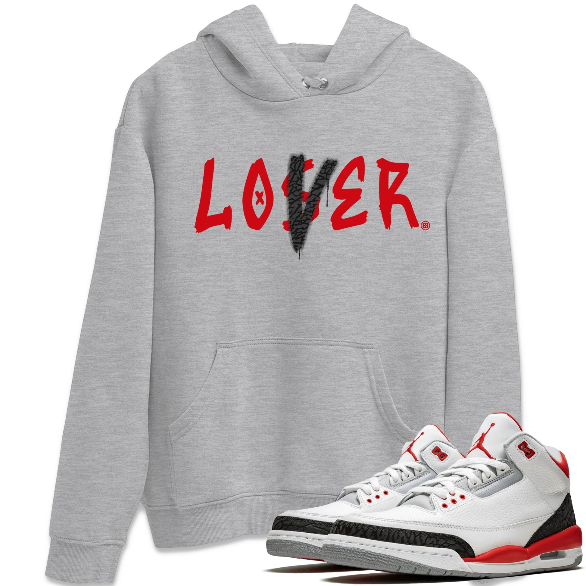 Jordan 3 Fire Red Sneaker Match Tees Loser Lover Sneaker Tees Jordan 3 Fire Red Sneaker Release Tees Unisex Shirts