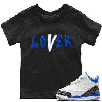 Jordan 3 Racer Blue Sneaker Match Tees Loser Lover Sneaker Tees Jordan 3 Racer Blue Sneaker Release Tees Kids Shirts