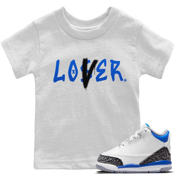Jordan 3 Racer Blue Sneaker Match Tees Loser Lover Sneaker Tees Jordan 3 Racer Blue Sneaker Release Tees Kids Shirts