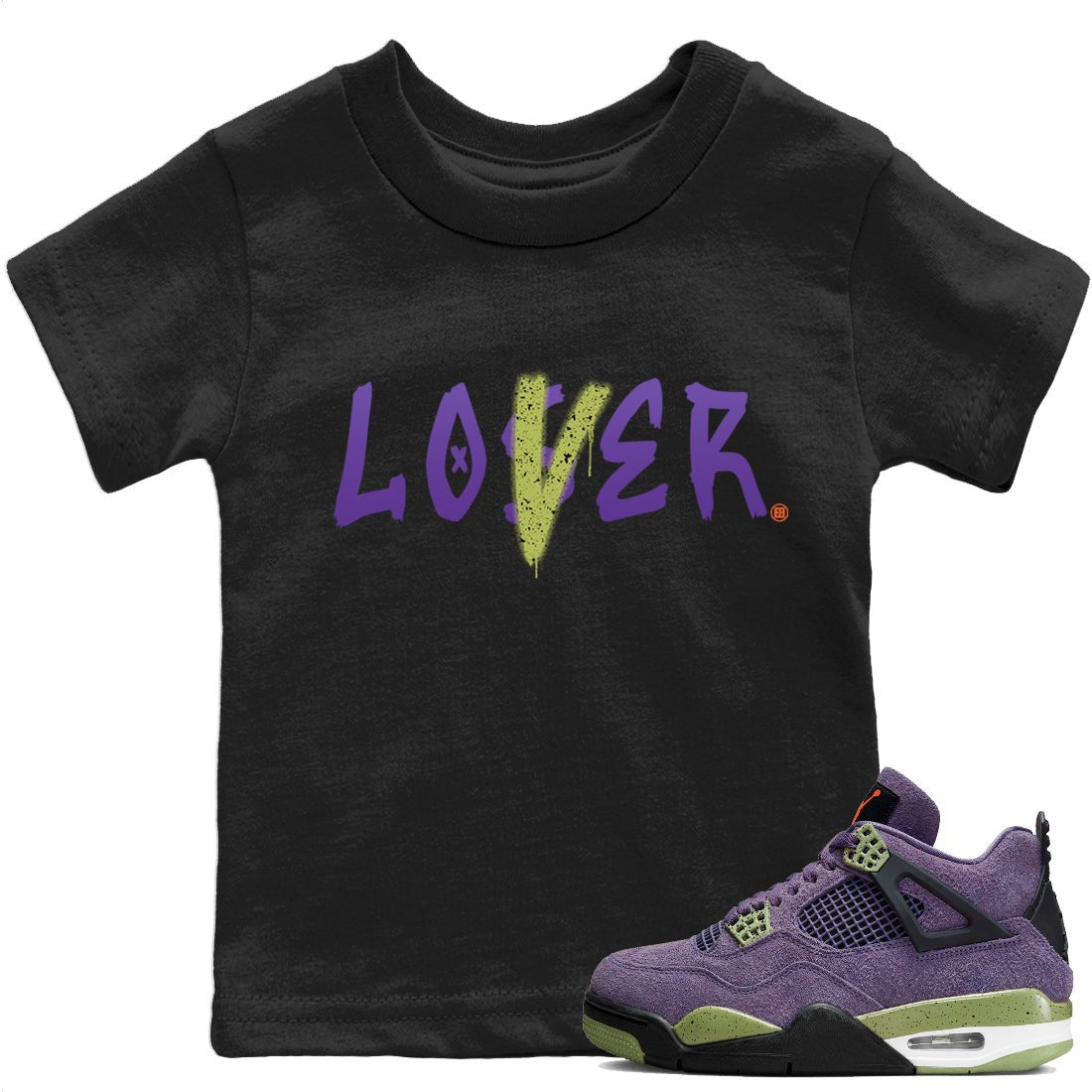 Jordan 4 Canyon Purple Sneaker Match Tees Loser Lover Sneaker Tees Jordan 4 Canyon Purple Sneaker Release Tees Kids Shirts