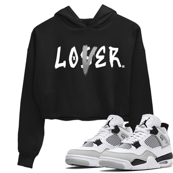 Jordan 4 Military Black Sneaker Match Tees Loser Lover Sneaker Tees Jordan 4 Military Black Sneaker Release Tees Women's Shirts