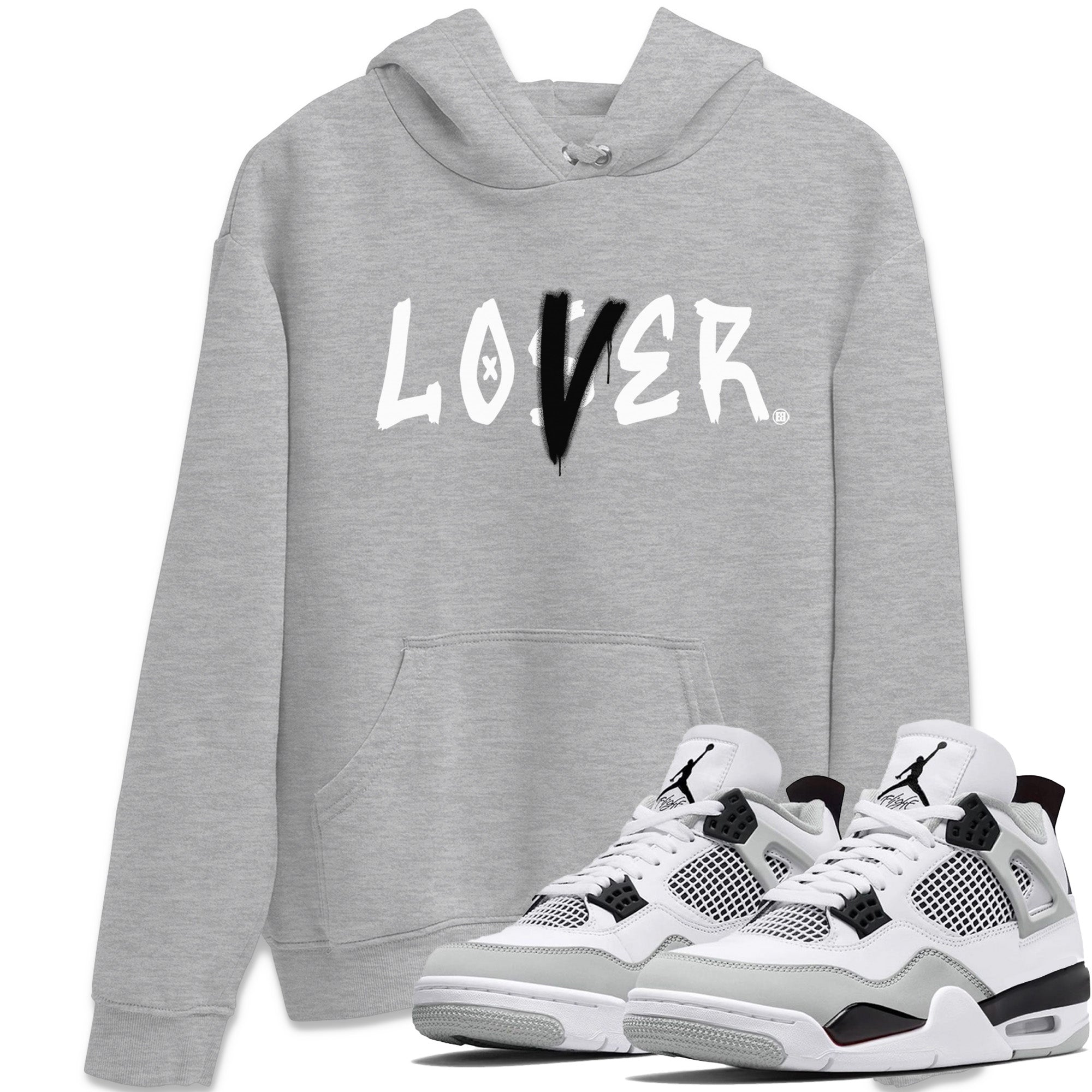 Jordan 4 Military Black Sneaker Match Tees Loser Lover Sneaker Tees Jordan 4 Military Black Sneaker Release Tees Unisex Shirts