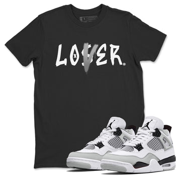 Jordan 4 Military Black Sneaker Match Tees Loser Lover Sneaker Tees Jordan 4 Military Black Sneaker Release Tees Unisex Shirts