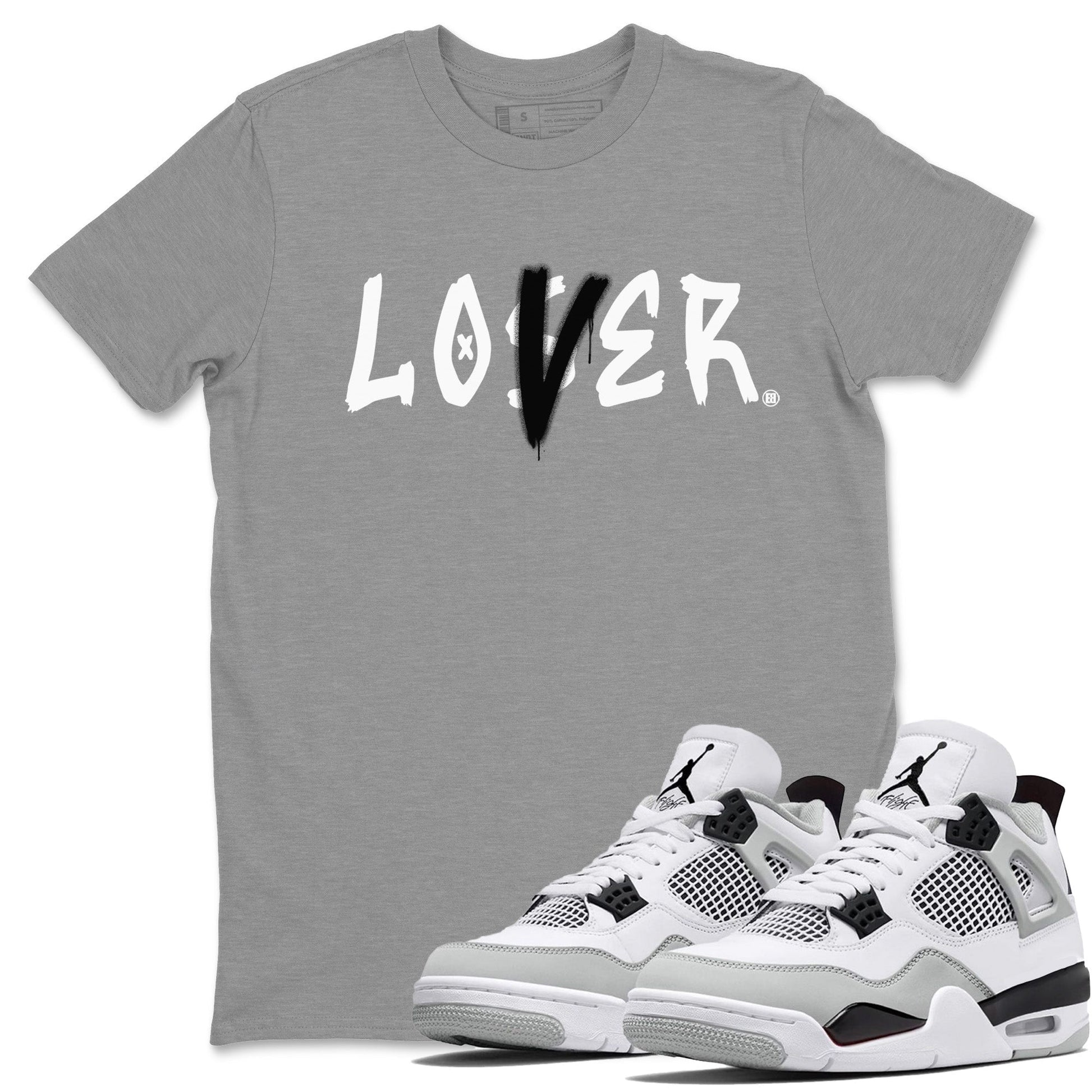 Jordan 4 Military Black Sneaker Match Tees Loser Lover Sneaker Tees Jordan 4 Military Black Sneaker Release Tees Unisex Shirts